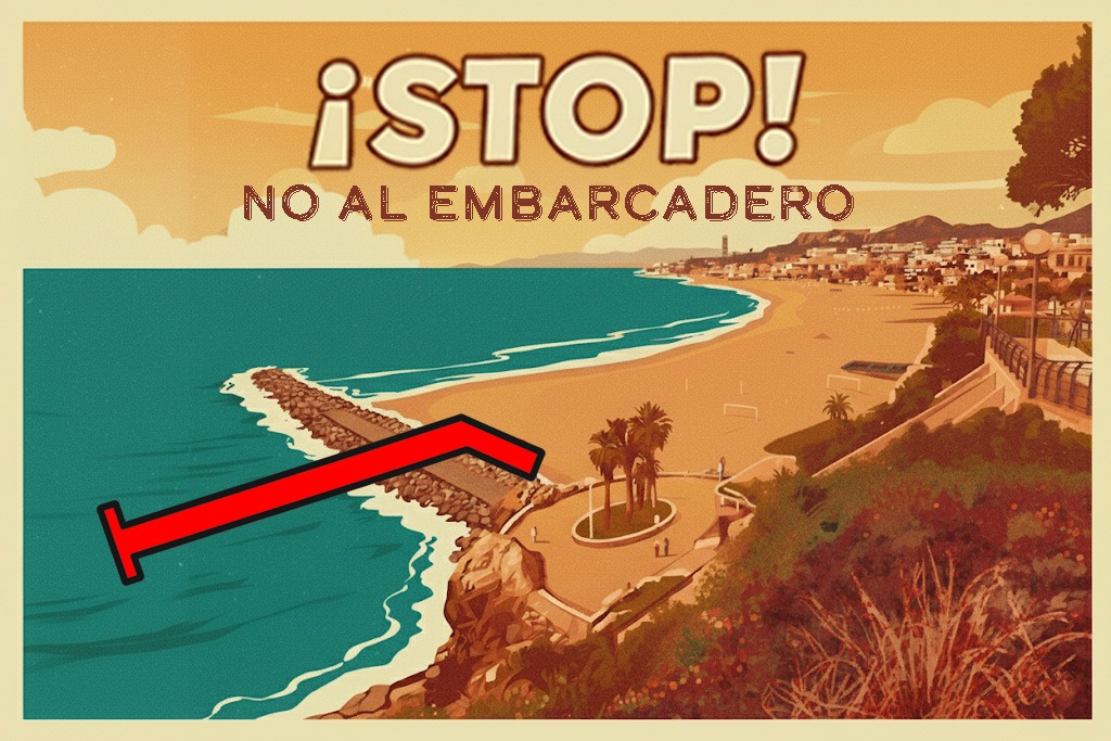 Cartel de 'No al Embarcadero'